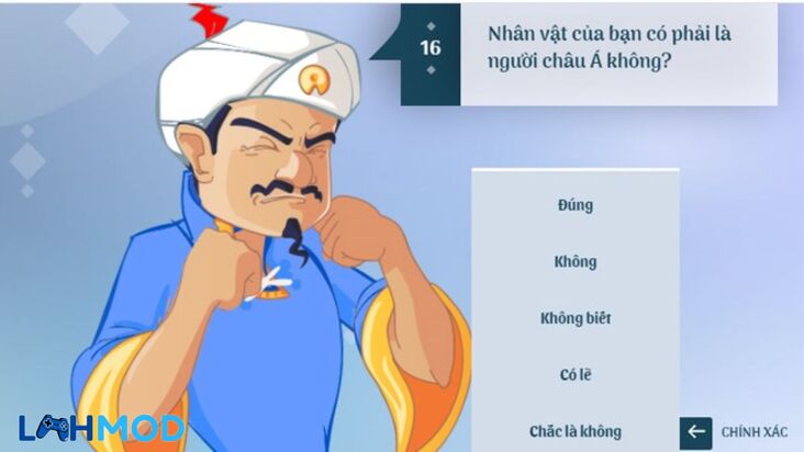 Akinator Mod Apk chơi trên màn hình lớn thao tác chuột mượt mà hơn