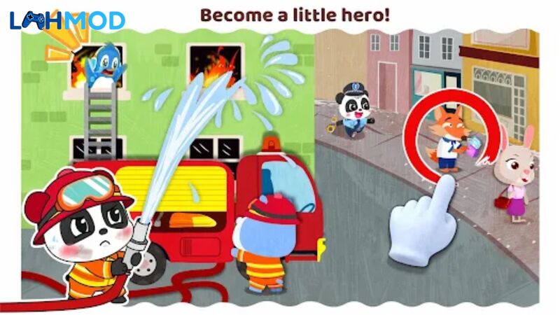Baby Panda’s Dream Job Apk giúp bé rèn luyện tư duy thông qua giải trí