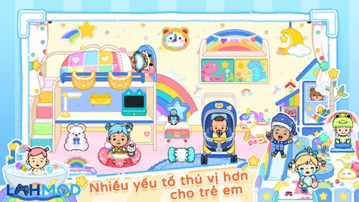Nhiều yếu tố thú vị hơn cho trẻ em
