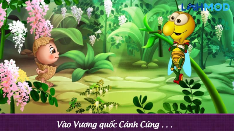 Giao diện hoạt hình sinh động với hơn 100 nhân vật