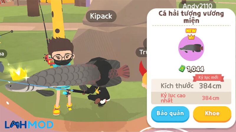 Hack câu cá hiếm và đào kho báu giúp giảm thời gian cày cuốc