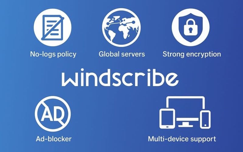 Phần mềm VPN miễn phí - Windscribe