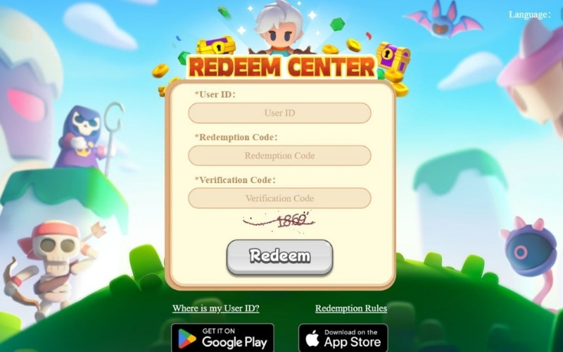 Mở trang nhập code của game